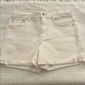 Vineyard Vines Girls White Jean Shorts